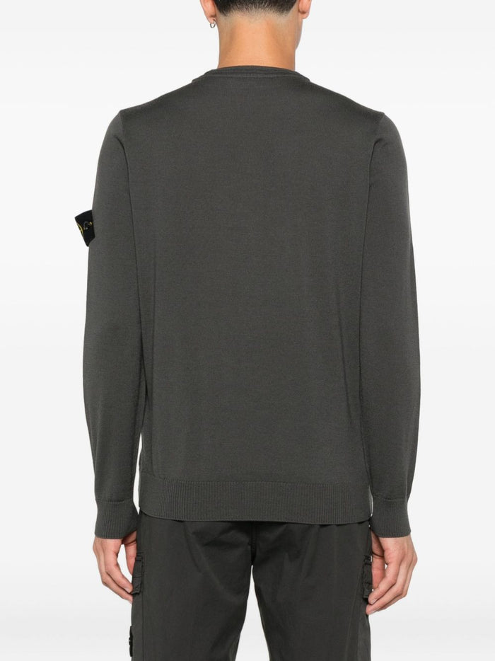 Stone Island Men's Grey Crew Neck Sweater 3