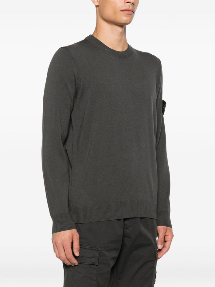 Stone Island Men's Grey Crew Neck Sweater 1