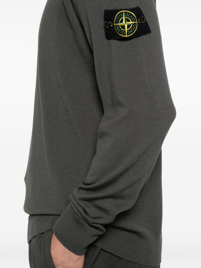 Stone Island Men's Grey Crew Neck Sweater 4