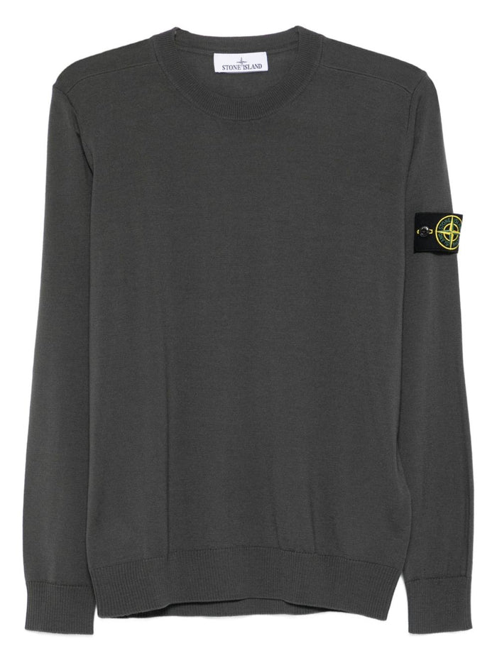 Stone Island Men's Grey Crew Neck Sweater 5