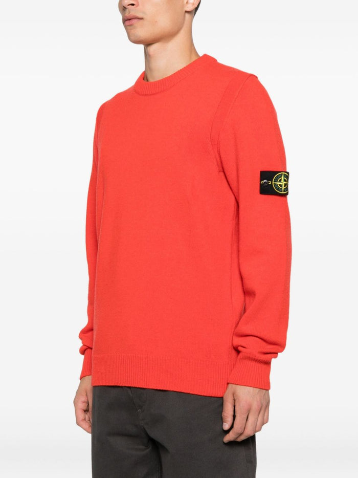 Stone Island Men's Red Crew Neck Sweater 1