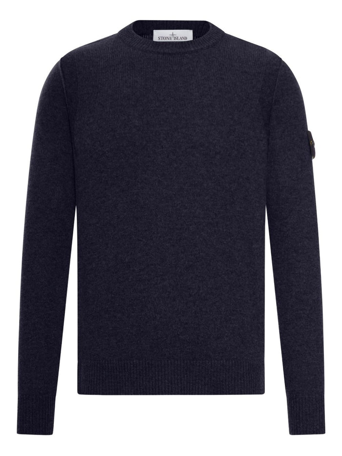 Stone Island Men's Crew Neck Blue Sweater 1
