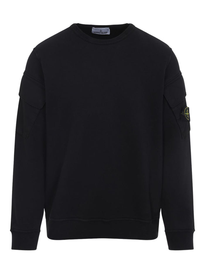 Stone Island Herren-Sweatshirt mit Taschen in Schwarz 1