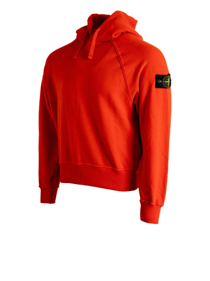 Stone Island Felpa Rosso Uomo Maniche Raglan 4