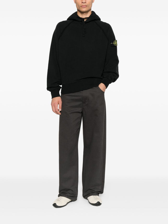 Stone Island Felpa Nero Uomo Cappuccio 2