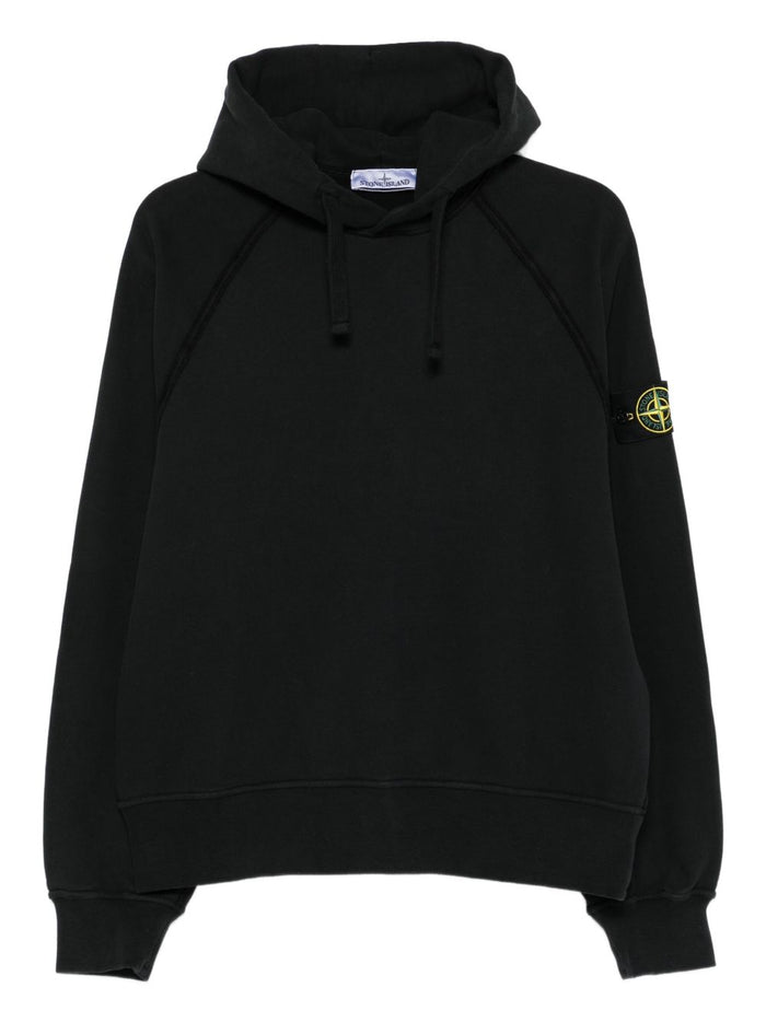 Stone Island Felpa Nero Uomo Cappuccio 5