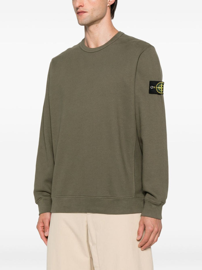 Stone Island Felpa Verde Uomo Maniche Lunghe 1