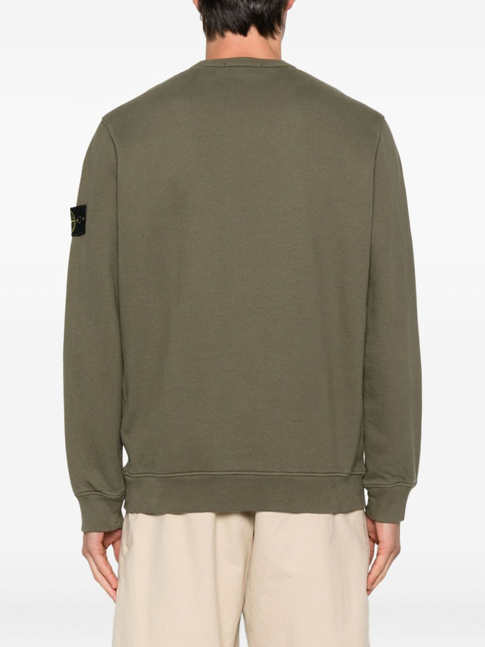 Stone Island Felpa Verde Uomo Maniche Lunghe 3