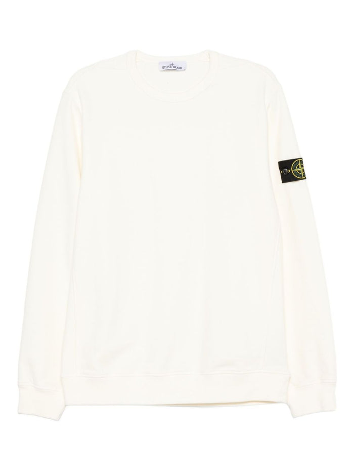 Stone Island Herren Langarm-Sweatshirt in weiß 5