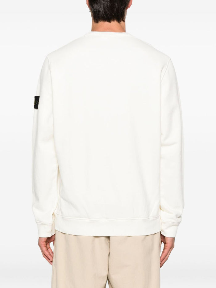 Stone Island Herren Langarm-Sweatshirt in weiß 3