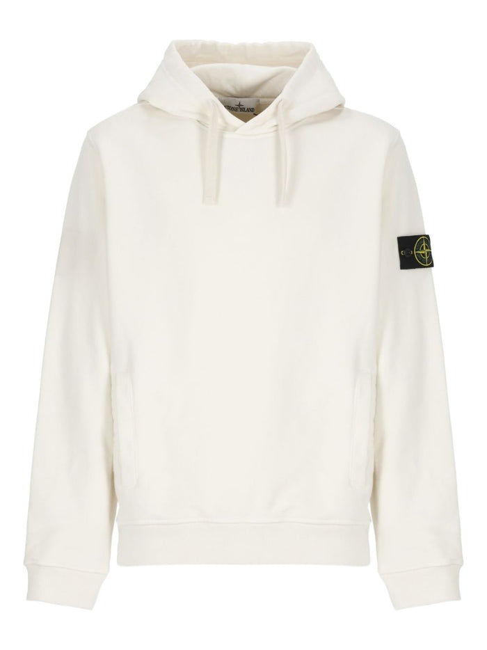 Stone Island Felpa Bianco Uomo Cappuccio 4