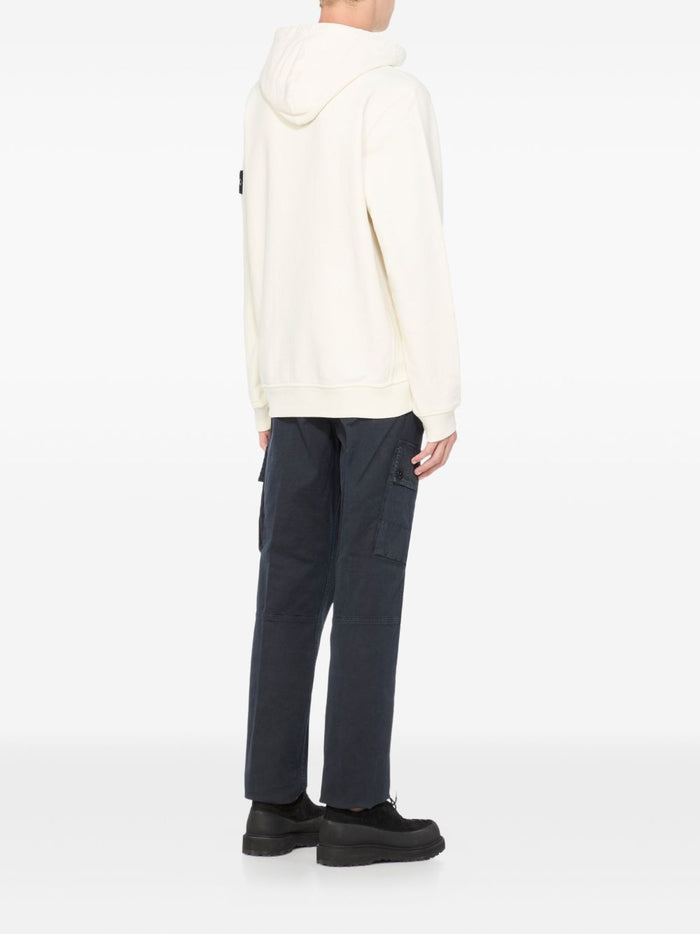 Stone Island Felpa Bianco Uomo Cappuccio 5