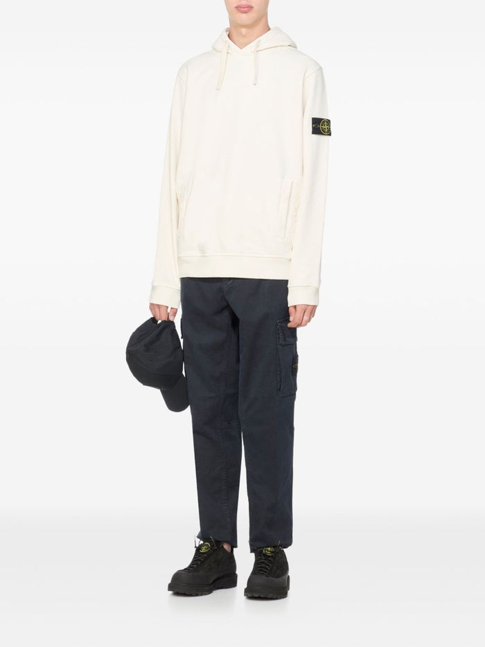 Stone Island Felpa Bianco Uomo Cappuccio 1