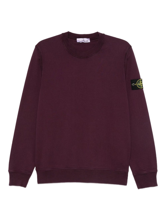 Stone Island Felpa Viola Uomo Badge Logo 5