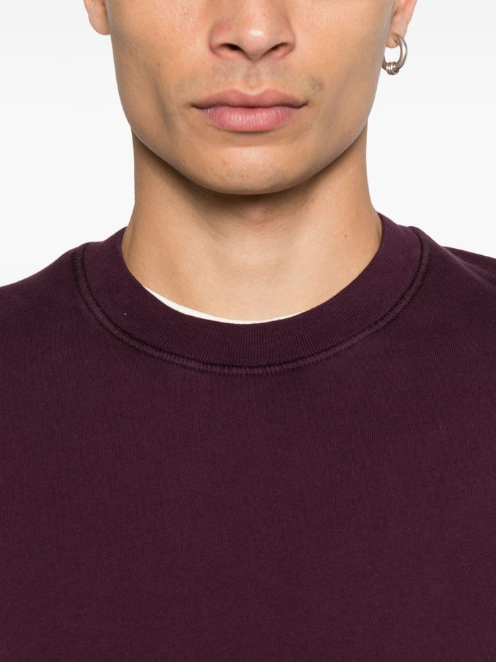 Stone Island Felpa Viola Uomo Badge Logo 4