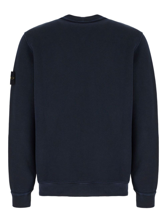 Stone Island Herren-Sweatshirt mit Kompass-Aufnäher in Blau 2