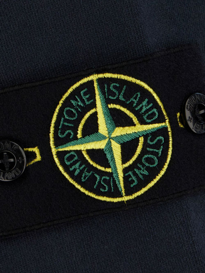 Stone Island Herren-Sweatshirt mit Kompass-Aufnäher in Blau 3