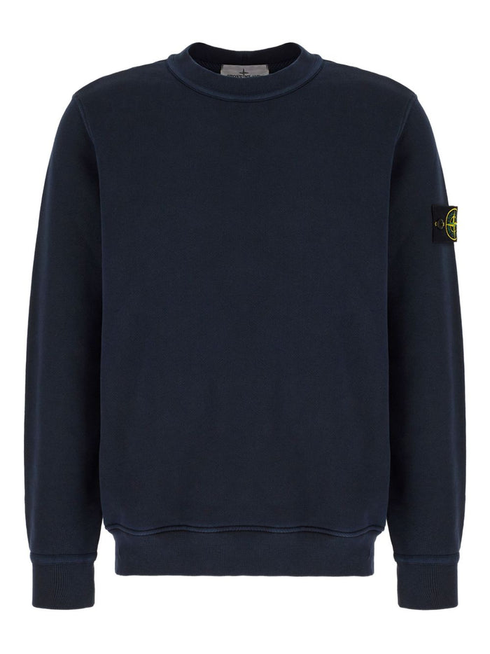 Stone Island Herren-Sweatshirt mit Kompass-Aufnäher in Blau 1