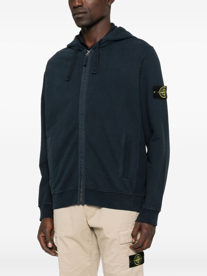 Stone Island Felpa Blu Uomo con Zip 1
