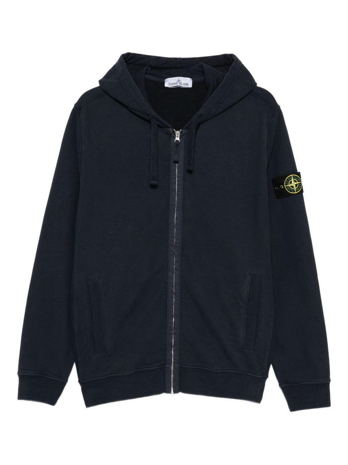 Stone Island Felpa Blu Uomo con Zip 5