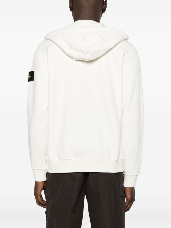 Stone Island Herren – Sweatshirt mit Reißverschluss in weiß 3