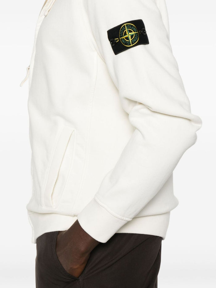 Stone Island Herren – Sweatshirt mit Reißverschluss in weiß 4