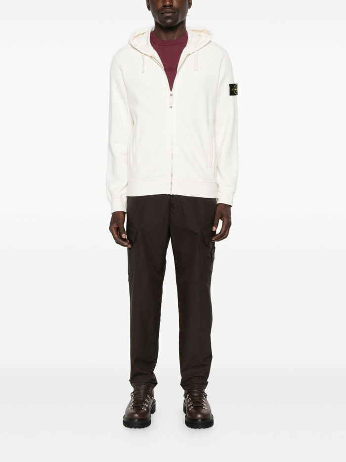 Stone Island Herren – Sweatshirt mit Reißverschluss in weiß 2