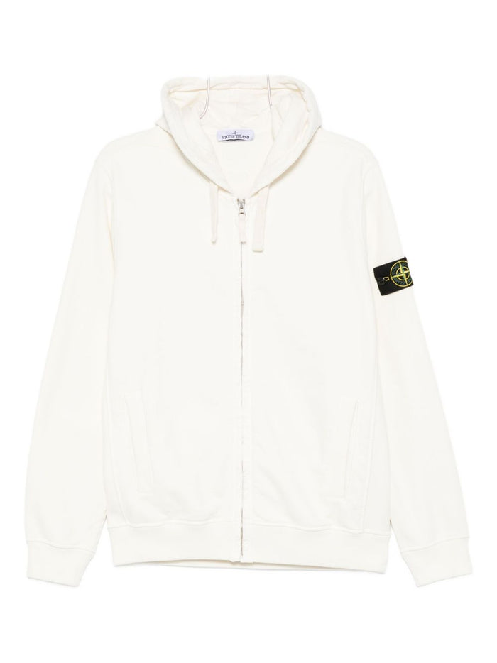 Stone Island Herren – Sweatshirt mit Reißverschluss in weiß 5