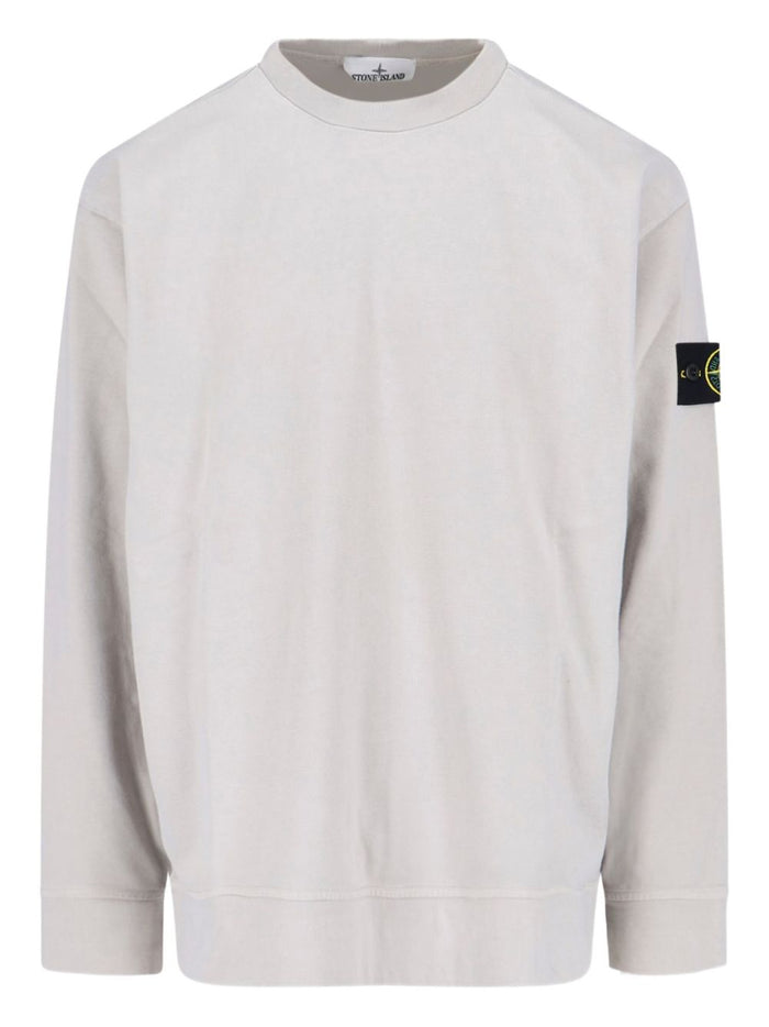Stone Island Felpa Grigio Uomo Patch Compass 1