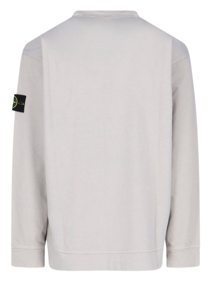 Stone Island Felpa Grigio Uomo Patch Compass 2