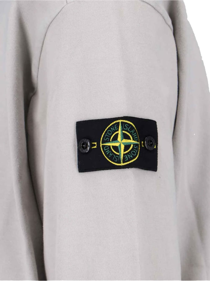 Stone Island Felpa Grigio Uomo Patch Compass 3