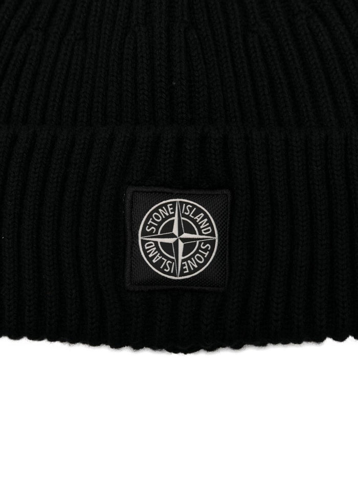Stone Island Cappello Nero Uomo Patch Logo 2