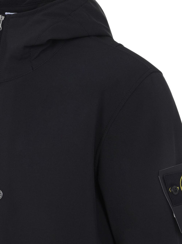 Stone Island Men's Black Hooded Jacket 4