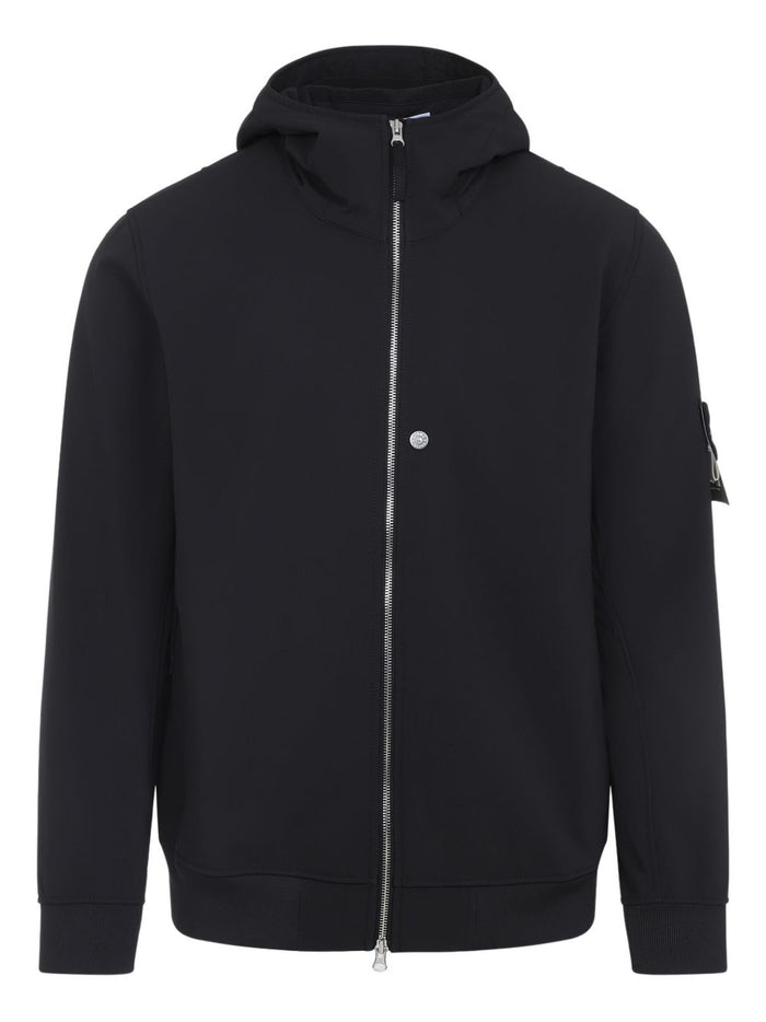 Stone Island Men's Black Hooded Jacket 1