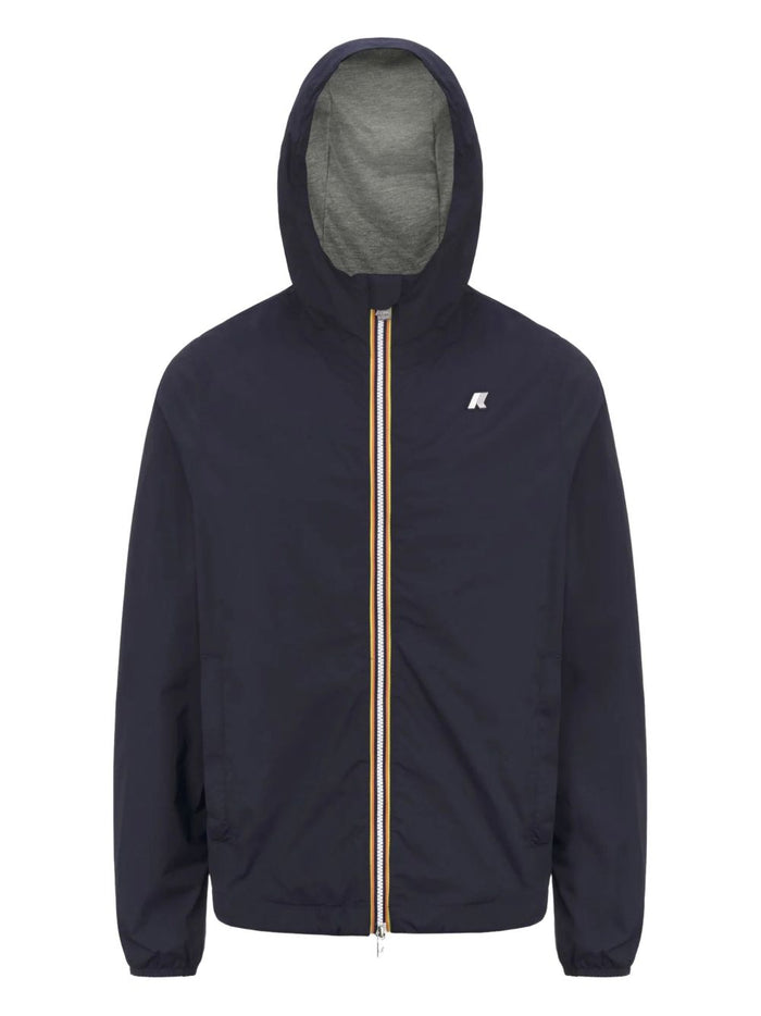 K-way Blue Jacket Men Jack Stretch Nylon Jersey 3