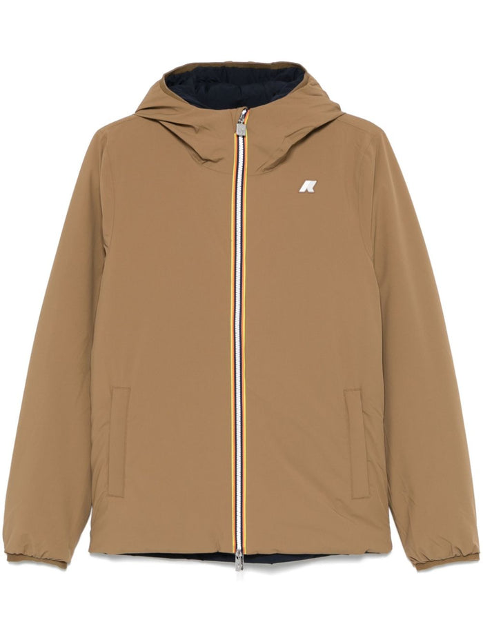 K-way Brown Jacket Men Jack St Warm Reversible 1