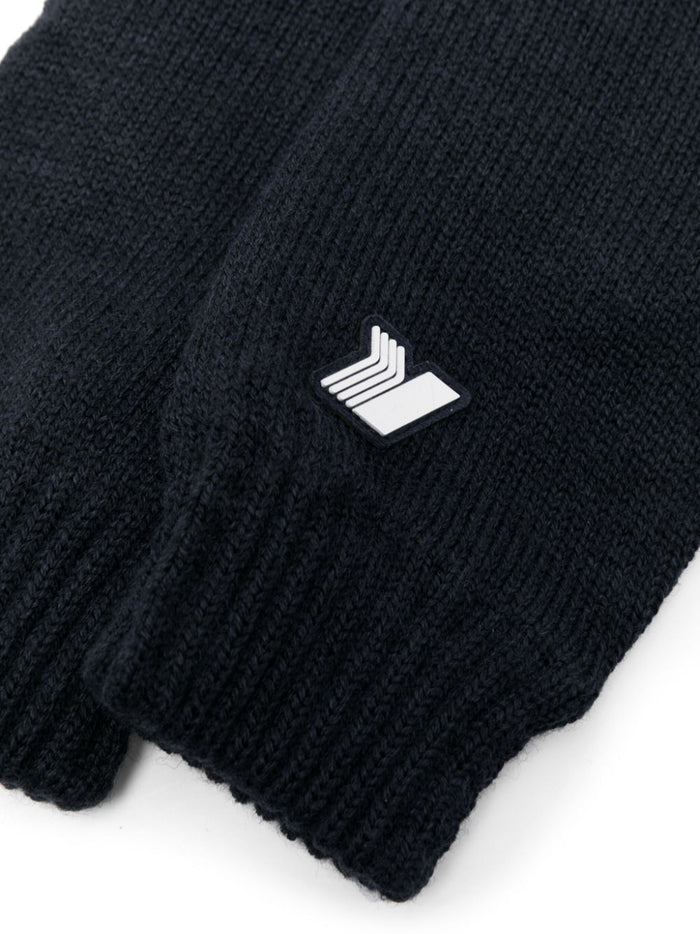 K-way Guanti Blu Uomo Patch Logo 2