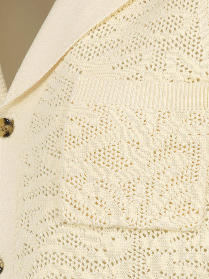 Drole De Monsieur Camicia Effetto Pizzo Uomo Bianco 3