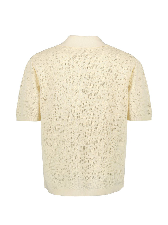 Drole De Monsieur Camicia Effetto Pizzo Uomo Bianco 2