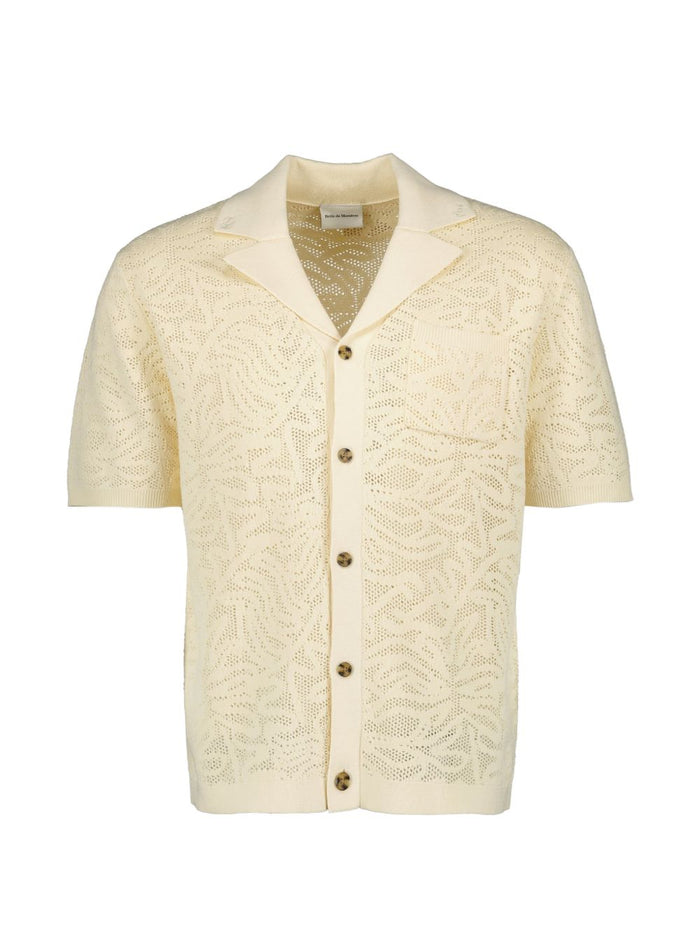 Drole De Monsieur Camicia Effetto Pizzo Uomo Bianco 1
