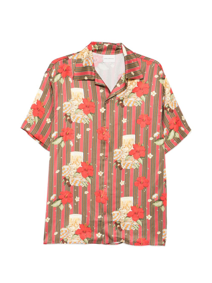 Drole De Monsieur Camicia Floreale Uomo Rosa 5