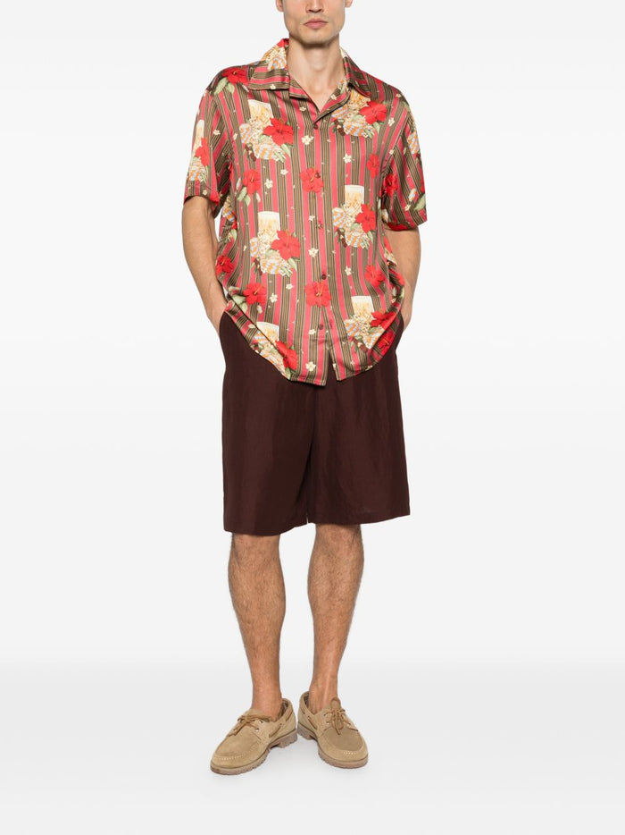 Drole De Monsieur Camicia Floreale Uomo Rosa 2