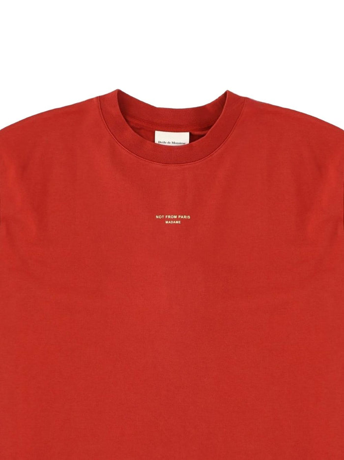 Drole De Monsieur T-Shirt Not From Paris Madame Uomo Rosso 2