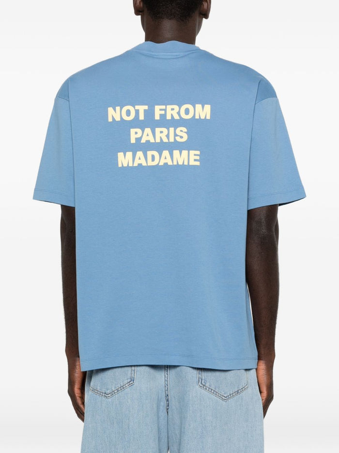 Drole De Monsieur T-Shirt Not From Paris Madame Uomo Blu 3