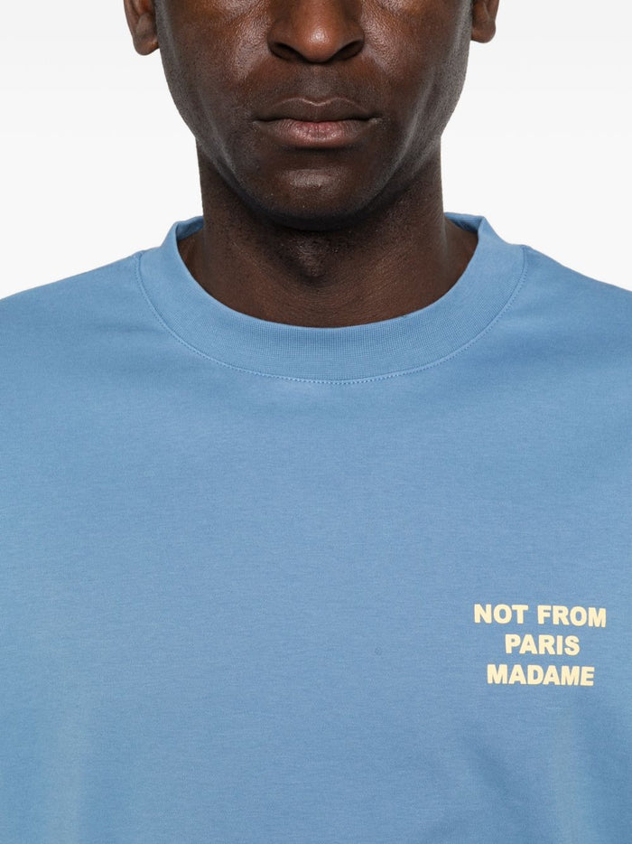 Drole De Monsieur T-Shirt Not From Paris Madame Uomo Blu 4