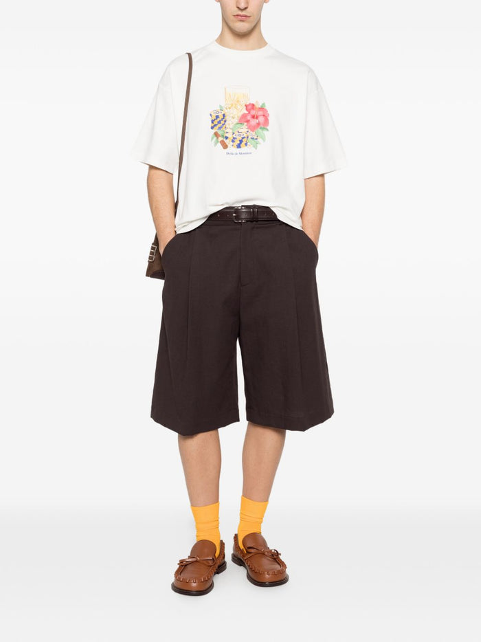 Drole De Monsieur T-Shirt Stampa Floreale Uomo Bianco 2