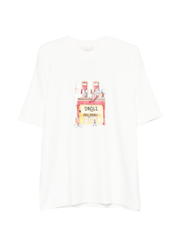 Drole De Monsieur T-Shirt Stampa Negozio Uomo Bianco 5
