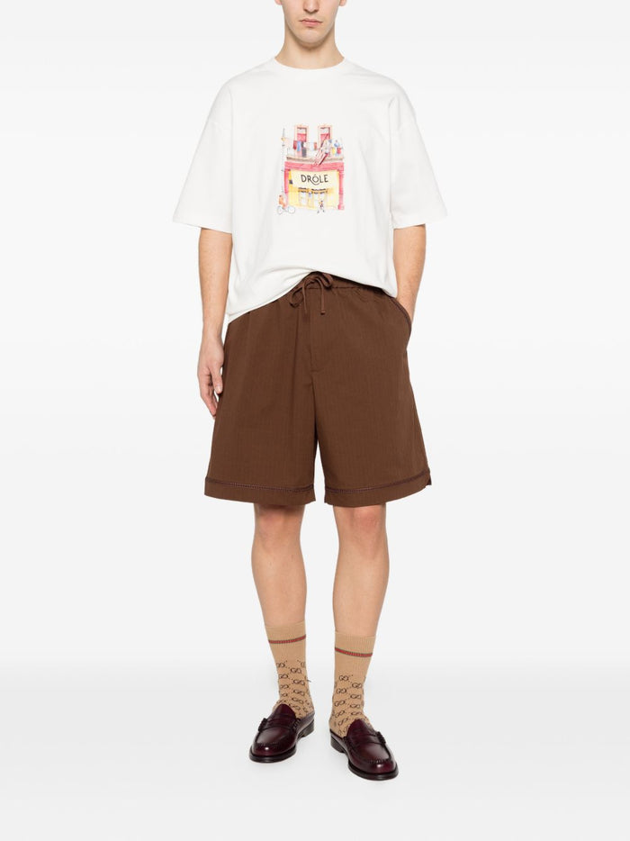 Drole De Monsieur T-Shirt Stampa Negozio Uomo Bianco 2