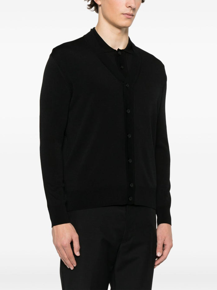 Low Brand Cardigan Nero Uomo 3