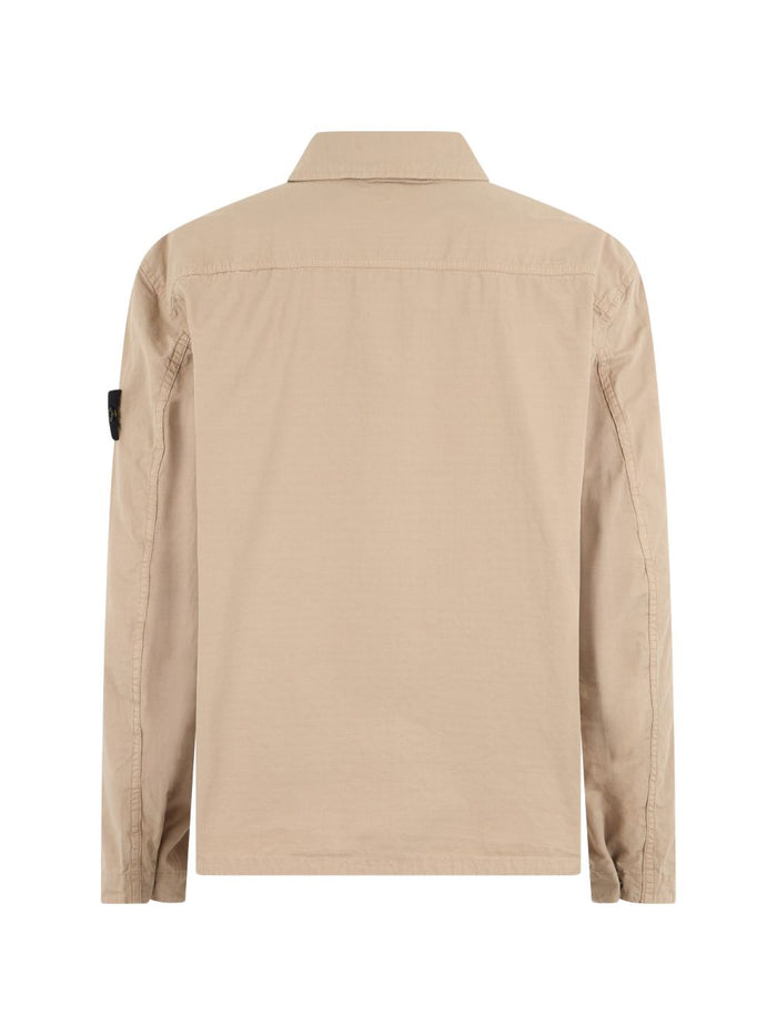 Stone Island Camicia Tasche Applicate Uomo Marrone 2